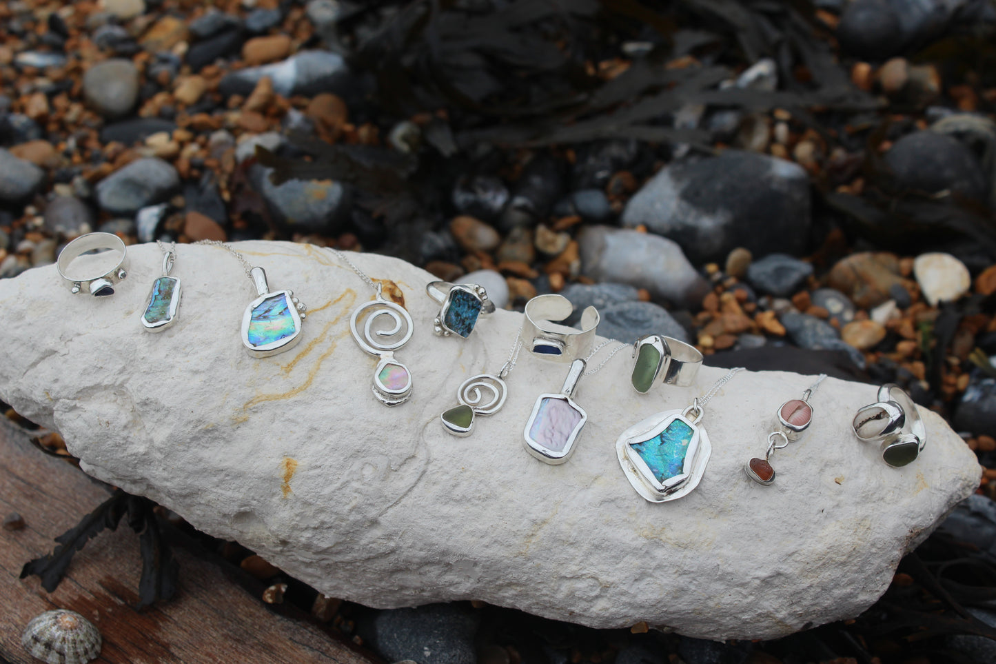 Sea worn: abalone necklace