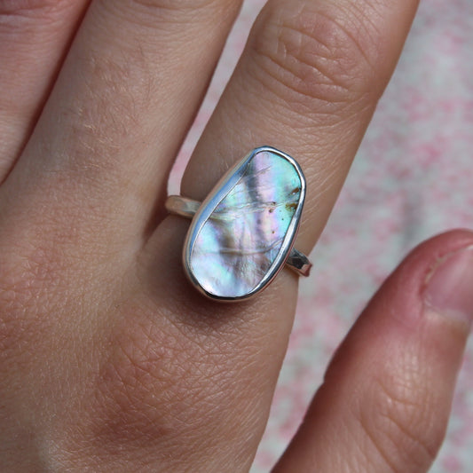 Moonlit abalone ring size M