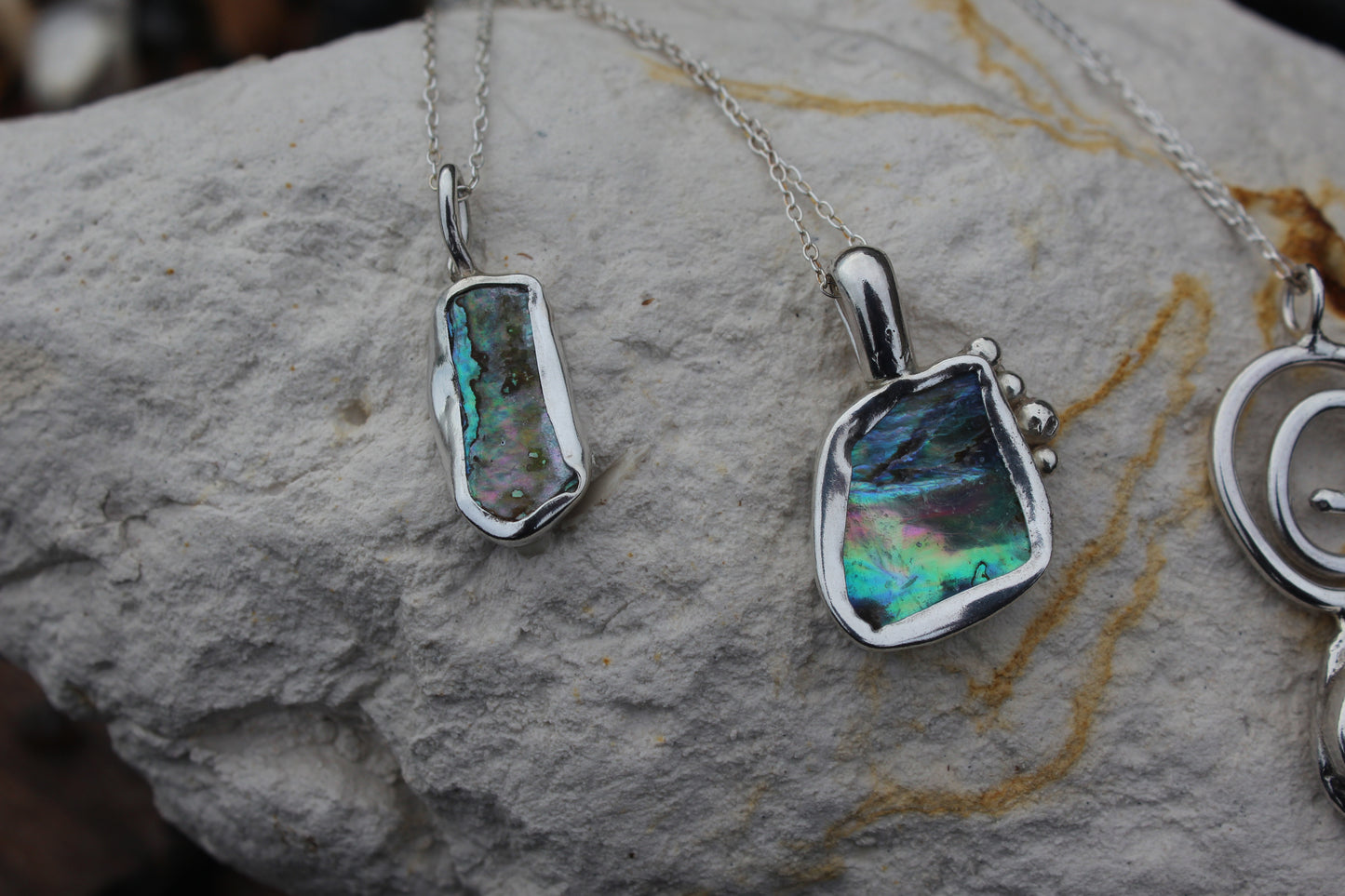 Sea worn: abalone necklace