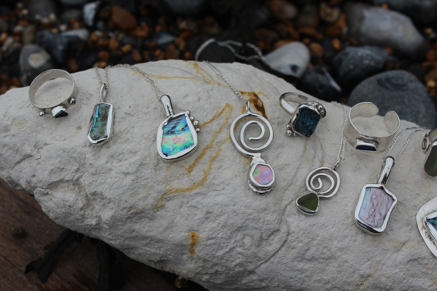 Sea worn: abalone necklace