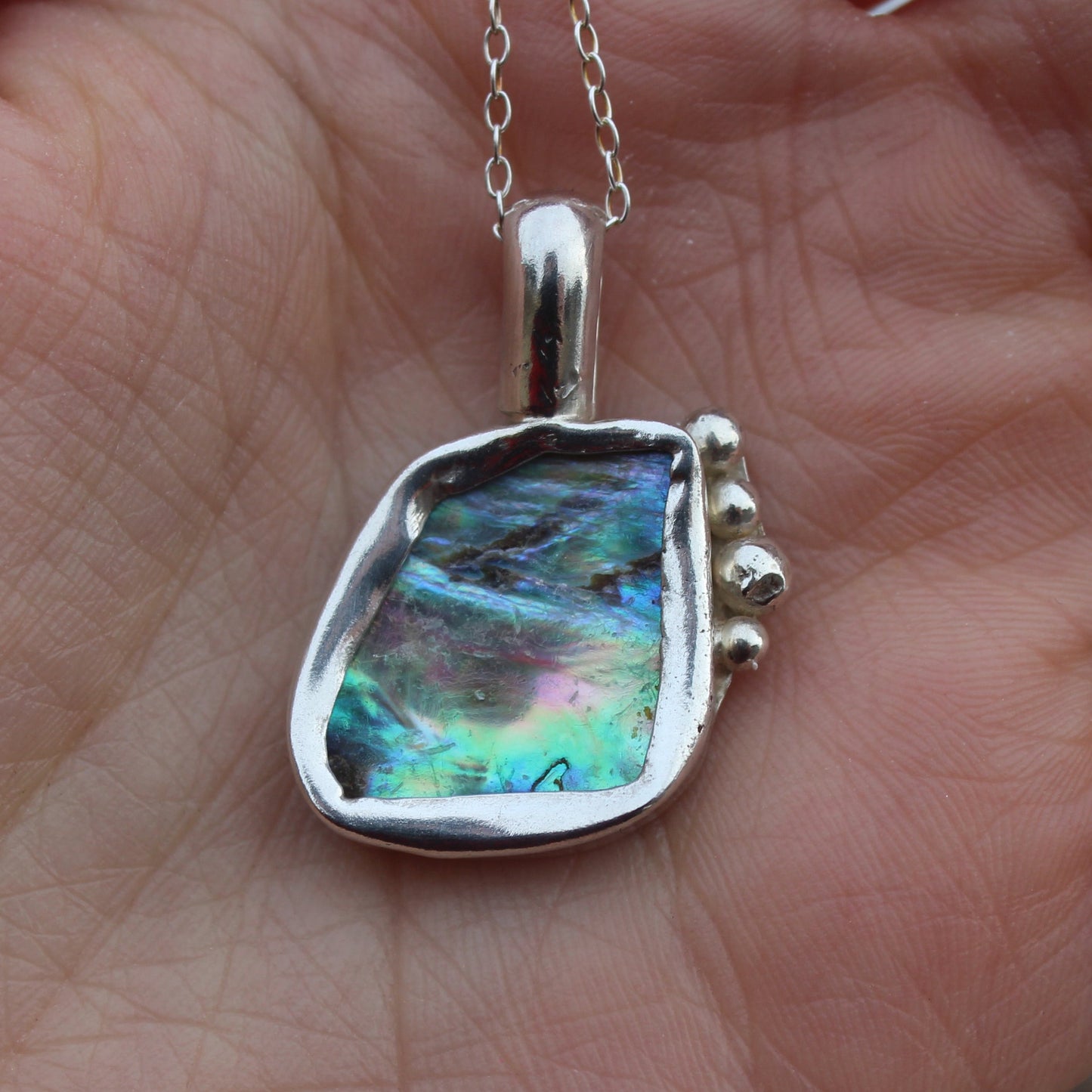 Sea worn: abalone necklace