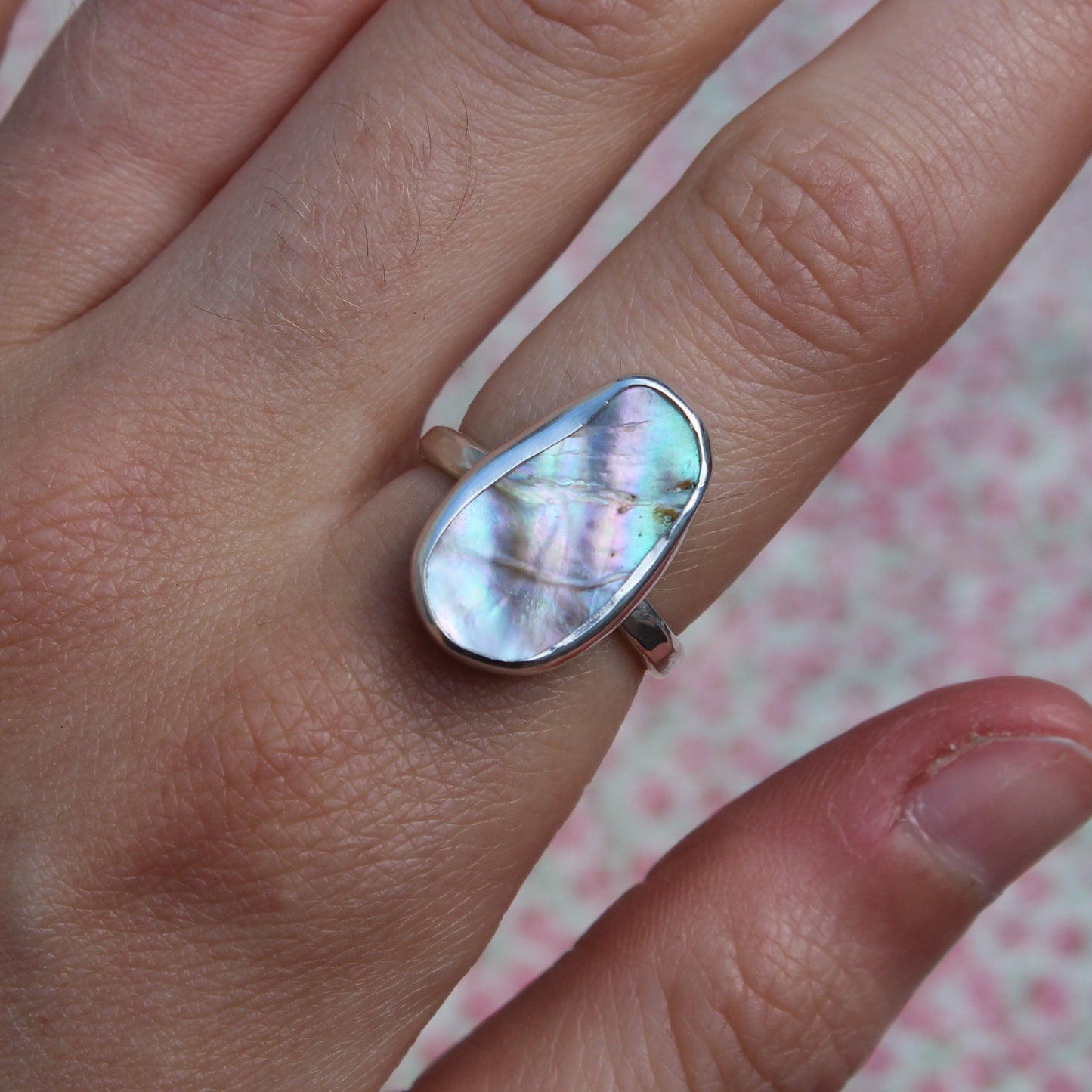 Moonlit abalone ring size M